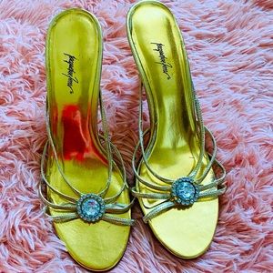 Jacqueline Ferrar Golden Heels